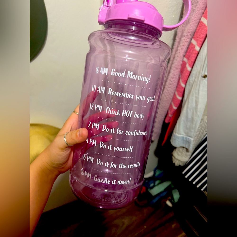 Labeled water jug